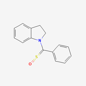 molecular formula C15H13NOS B14002629 1-[Phenyl(sulfinyl)methyl]-2,3-dihydroindole CAS No. 63075-91-2
