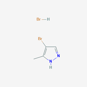 molecular formula C4H6Br2N2 B1400264 4-bromo-3-methyl-1H-pyrazole hydrobromide CAS No. 92276-46-5