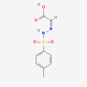 molecular formula C9H10N2O4S B14002648 (E)-2-(2-tosylhydrazono)acetic acid 