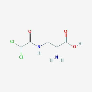 molecular formula C5H8Cl2N2O3 B14002672 2-Amino-3-[(2,2-dichloroacetyl)amino]propanoic acid CAS No. 77215-60-2