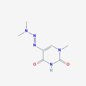 molecular formula C7H11N5O2 B14002677 2,4(1H,3H)-Pyrimidinedione, 5-(3,3-dimethyl-1-triazenyl)-1-methyl- CAS No. 57381-21-2