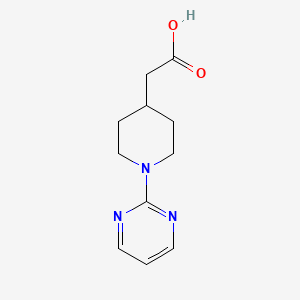molecular formula C11H15N3O2 B1400268 (1-Pyrimidin-2-yl-piperidin-4-yl)-acetic acid CAS No. 1192471-90-1