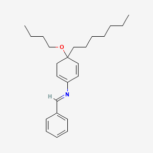 molecular formula C24H35NO B14002691 N-(4-butoxy-4-heptylcyclohexa-1,5-dien-1-yl)-1-phenylmethanimine 