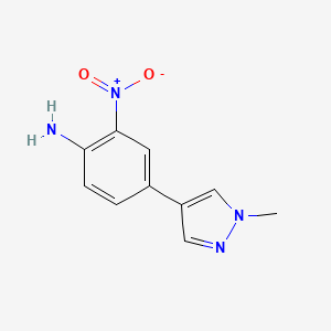 molecular formula C10H10N4O2 B1400271 4-(1-Methyl-1H-pyrazol-4-yl)-2-nitroaniline CAS No. 959909-79-6