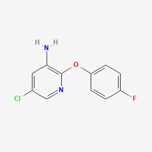 molecular formula C11H8ClFN2O B1400272 5-Chloro-2-(4-fluorophenoxy)pyridin-3-amine CAS No. 899424-02-3