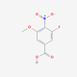 molecular formula C8H6FNO5 B1400274 3-Fluoro-5-methoxy-4-nitrobenzoic acid CAS No. 1137869-93-2