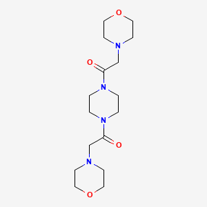 molecular formula C16H28N4O4 B14002741 1,4-Bis(morpholinoacetyl)piperazine CAS No. 22764-36-9