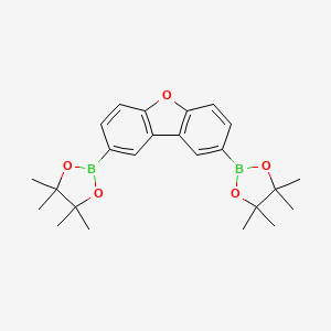 molecular formula C24H30B2O5 B1400277 2,8-Bis(4,4,5,5-tetramethyl-1,3,2-dioxaborolan-2-yl)dibenzo[b,d]furan CAS No. 1197989-83-5
