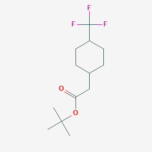 molecular formula C13H21F3O2 B14002772 Tert-butyl 2-(4-(trifluoromethyl)cyclohexyl)acetate 