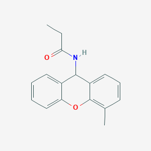 molecular formula C17H17NO2 B14002793 N-(4-methyl-9H-xanthen-9-yl)propanamide CAS No. 7467-24-5