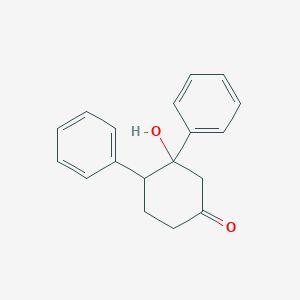 molecular formula C18H18O2 B14002797 3-Hydroxy-3,4-diphenylcyclohexan-1-one CAS No. 6303-86-2