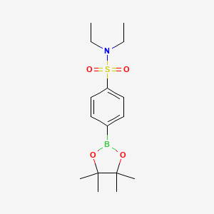 molecular formula C16H26BNO4S B1400282 N,N-diethyl-4-(tetramethyl-1,3,2-dioxaborolan-2-yl)benzene-1-sulfonamide CAS No. 911228-95-0