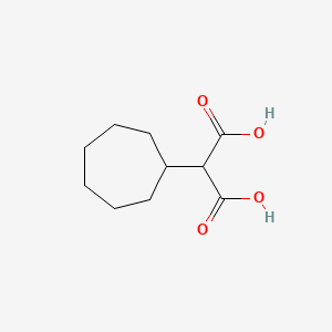 molecular formula C10H16O4 B14002826 Cycloheptanemalonic acid CAS No. 4448-73-1