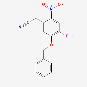 molecular formula C15H11FN2O3 B1400283 2-(5-(Benzyloxy)-4-fluoro-2-nitrophenyl)acetonitrile CAS No. 288386-22-1