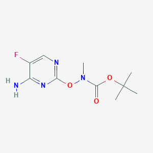 molecular formula C10H15FN4O3 B1400285 tert-butyl N-(4-amino-5-fluoropyrimidin-2-yl)oxy-N-methylcarbamate CAS No. 1174376-60-3