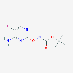 B1400285 O-(4-Amino-5-fluoropyrimidin-2-yl)-tert-butyl N-methyl-N-hydroxycarbamate CAS No. 1174376-60-3