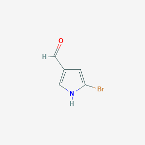 molecular formula C5H4BrNO B1400286 5-Bromo-1H-pyrrole-3-carbaldehyde CAS No. 881676-32-0