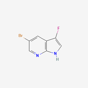 molecular formula C7H4BrFN2 B1400287 5-Bromo-3-fluoro-1H-pyrrolo[2,3-b]pyridine CAS No. 1111637-68-3