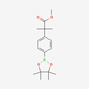 molecular formula C17H25BO4 B1400289 Methyl 2-methyl-2-(4-(4,4,5,5-tetramethyl-1,3,2-dioxaborolan-2-yl)phenyl)propanoate CAS No. 890839-10-8