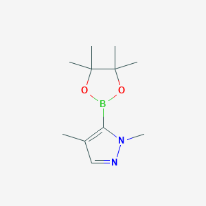 molecular formula C11H19BN2O2 B1400290 1,4-Dimethyl-5-(4,4,5,5-tetramethyl-1,3,2-dioxaborolan-2-yl)-1H-pyrazole CAS No. 1047644-76-7