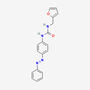 molecular formula C18H16N4O2 B14002903 1-(Furan-2-ylmethyl)-3-{4-[(e)-phenyldiazenyl]phenyl}urea CAS No. 6300-03-4
