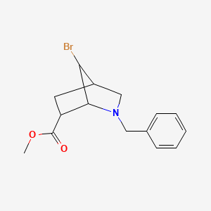 molecular formula C15H18BrNO2 B14002906 Methyl 2-benzyl-7-bromo-2-azabicyclo[2.2.1]heptane-6-carboxylate 