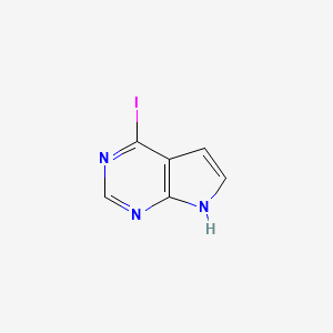 molecular formula C6H4IN3 B1400291 4-Iodo-7H-pyrrolo[2,3-d]pyrimidine CAS No. 1100318-96-4