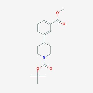molecular formula C18H25NO4 B1400292 1-Boc-4-[3-(methoxycarbonyl)phenyl]piperidine CAS No. 1016980-41-8