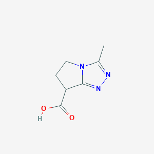 molecular formula C7H9N3O2 B1400293 3-methyl-6,7-dihydro-5H-pyrrolo[2,1-c][1,2,4]triazole-7-carboxylic acid CAS No. 1190392-04-1