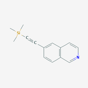 molecular formula C14H15NSi B1400296 6-((Trimethylsilyl)ethynyl)isoquinoline CAS No. 1105710-05-1