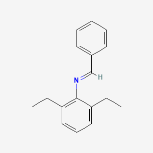 molecular formula C17H19N B14003017 Benzenamine, 2,6-diethyl-N-(phenylmethylene)- CAS No. 79937-92-1
