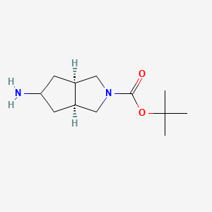 molecular formula C12H22N2O2 B1400307 cis-5-Amino-2-boc-hexahydro-cyclopenta[c]pyrrole CAS No. 1221439-83-3