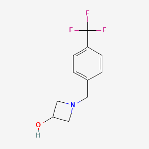 molecular formula C11H12F3NO B1400308 1-(4-三氟甲基苄基)氮杂环丁-3-醇 CAS No. 1146157-62-1
