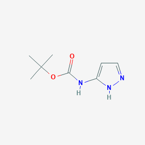 molecular formula C8H13N3O2 B1400309 tert-butyl 1H-pyrazol-3-ylcarbamate CAS No. 952674-76-9