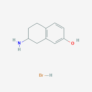 molecular formula C10H14BrNO B14003107 2-Amino-7-hydroxytetralin hydrobromide 