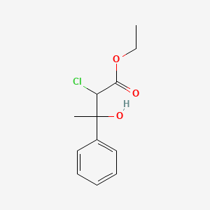 molecular formula C12H15ClO3 B14003146 Ethyl 2-chloro-3-hydroxy-3-phenylbutanoate CAS No. 91767-65-6