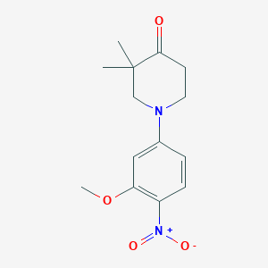 1-(3-Methoxy-4-nitrophenyl)-3,3-dimethylpiperidin-4-one