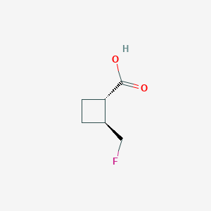 molecular formula C6H9FO2 B14003178 trans-2-(Fluoromethyl)cyclobutanecarboxylic acid 