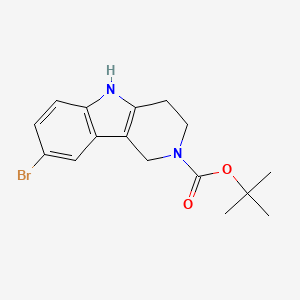 molecular formula C16H19BrN2O2 B1400318 tert-Butyl 8-bromo-1,3,4,5-tetrahydro-2H-pyrido[4,3-b]indole-2-carboxylate CAS No. 1234685-60-9