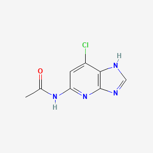molecular formula C8H7ClN4O B14003222 Acetamide,5-b]pyridin-5-yl)- CAS No. 53995-28-1