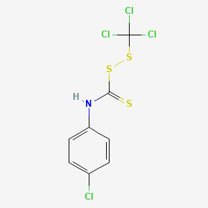 molecular formula C8H5Cl4NS3 B14003289 trichloromethylsulfanyl N-(4-chlorophenyl)carbamodithioate CAS No. 65331-38-6