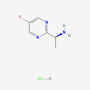 molecular formula C6H9ClFN3 B1400329 (S)-1-(5-Fluoropyrimidin-2-yl)ethanamine hydrochloride CAS No. 935667-21-3