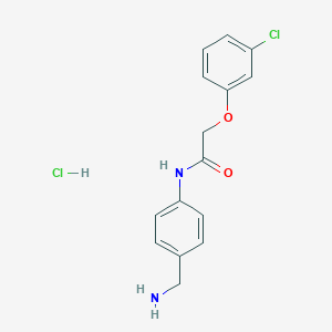 molecular formula C15H16Cl2N2O2 B14003291 N-[4-(aminomethyl)phenyl]-2-(3-chlorophenoxy)acetamide CAS No. 20209-75-0