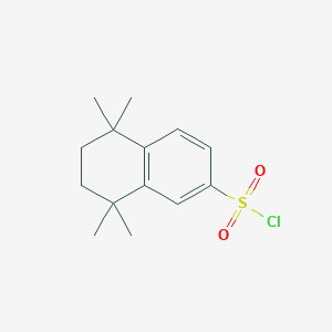 molecular formula C14H19ClO2S B140033 5,5,8,8-Tetramethyl-5,6,7,8-tetrahydro-2-naphthalenesulfonyl chloride CAS No. 132392-26-8