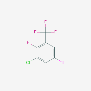 molecular formula C7H2ClF4I B1400335 1-Chloro-2-fluoro-5-iodo-3-(trifluoromethyl)benzene CAS No. 928783-87-3