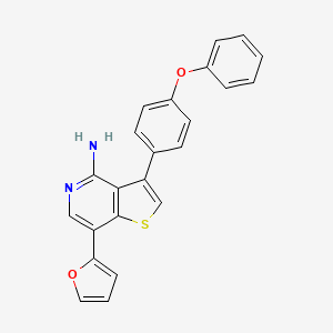 molecular formula C23H16N2O2S B14003361 7-(Furan-2-yl)-3-(4-phenoxyphenyl)thieno[3,2-c]pyridin-4-amine CAS No. 832697-35-5