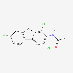 molecular formula C15H10Cl3NO B14003381 N-(1,3,7-trichloro-9H-fluoren-2-yl)acetamide CAS No. 735-15-9