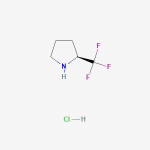 molecular formula C5H9ClF3N B1400341 (S)-2-(trifluoromethyl)pyrrolidine hydrochloride CAS No. 1410903-57-9