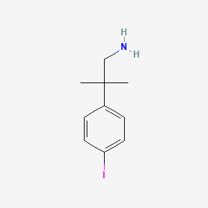 molecular formula C10H14IN B1400344 2-(4-Iodophenyl)-2-methylpropan-1-amine CAS No. 630385-33-0