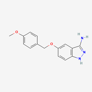 molecular formula C15H15N3O2 B1400347 5-(4-methoxybenzyloxy)-1H-indazol-3-amine CAS No. 1242152-62-0